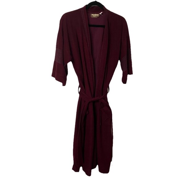 Montego Other - Vintage Montego Bathrobe Dressing Gown Robe 70s 90s Burgundy Retro‎